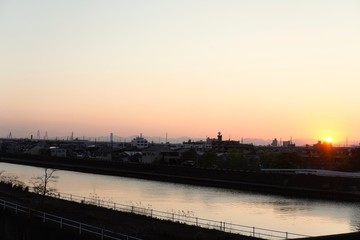 Fototapeta na wymiar 夕陽