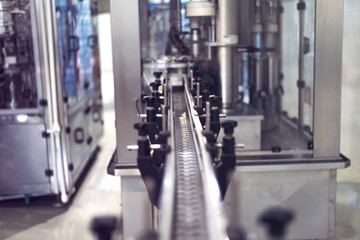 Drinking water of factory or plant production, industrial interior, water treatment plant, water purification and delivery business, combating the lack of clean water among the population