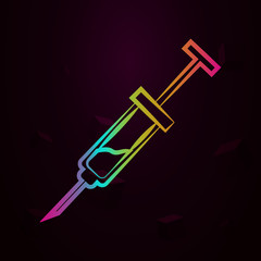 Syringe Bio, Medicine nolan icon Simple thin line, outline vector of Biology icons for ui and ux, website or mobile application