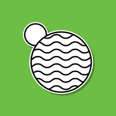 Planets sticker icon. Simple thin line, outline vector of cartooning space icons for ui and ux, website or mobile application