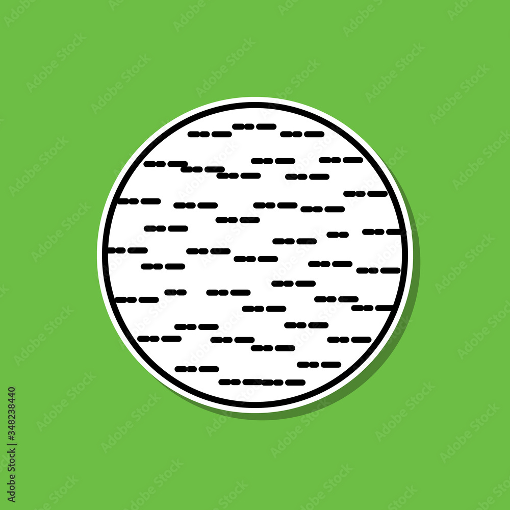 Aufkleber planet sticker icon. simple thin line, outline vector of cartooning space icons for ui and ux, websi
