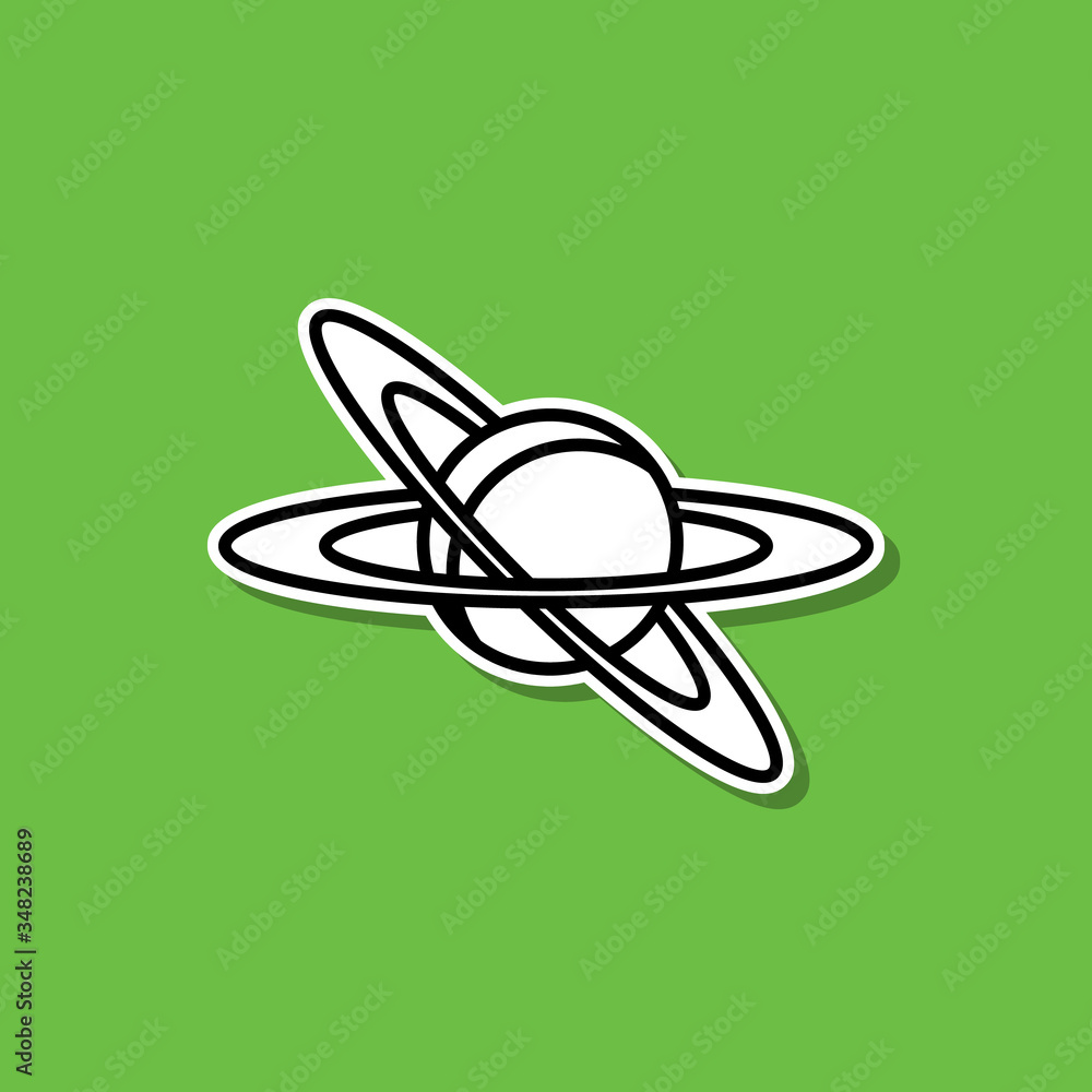 Aufkleber orbit of the planet sticker icon. simple thin line, outline vector of cartooning space icons for ui 
