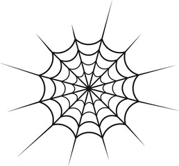 Vector icon illustration design of a spider web, or cobweb, long strands