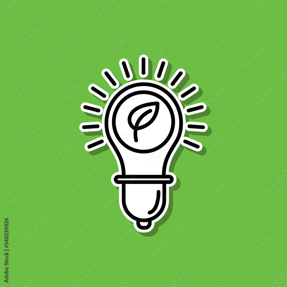 Poster power of nature sticker icon. simple thin line, outline vector of ecology icons for ui and ux, websi