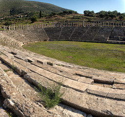 Fototapeta na wymiar ruins in Ancient city of Messina, Messinia, Peloponnes, Greece.