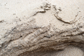 Background of fine river sand. Sand texture.