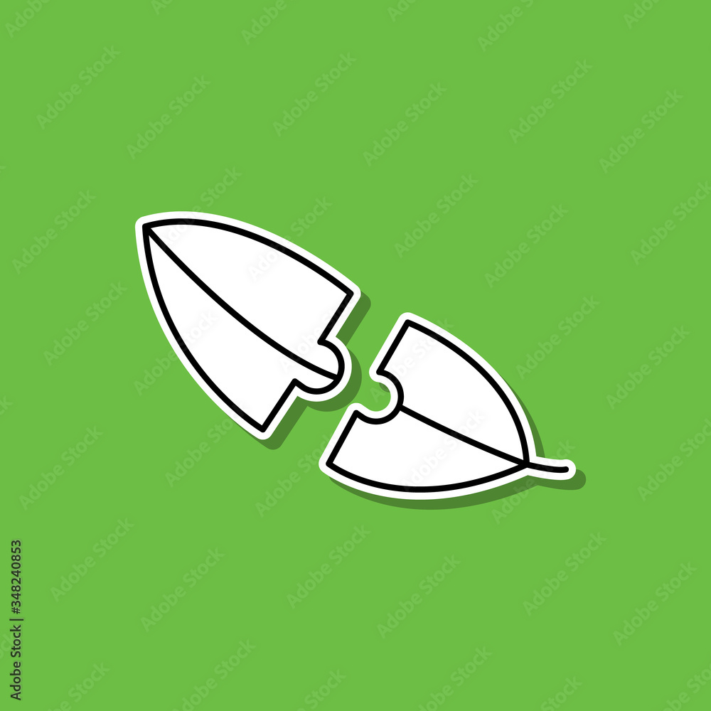 Poster environment solutions sticker icon. simple thin line, outline vector of ecology icons for ui and ux,