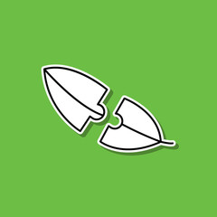 Environment solutions sticker icon. Simple thin line, outline vector of ecology icons for ui and ux, website or mobile application