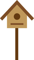 Birdhouse, garden house for birds vector icon