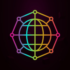 world, global, network nolan icon Simple thin line, outline vector of Business icons for ui and ux, website or mobile application