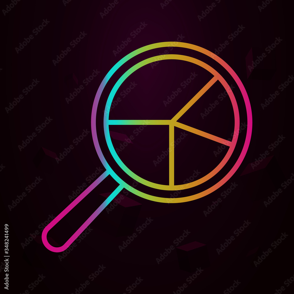 Poster magnifier, search, prediction nolan icon simple thin line, outline vector of business icons for ui a