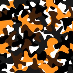 Camouflage pattern background. Urban clothing style masking camo repeat print