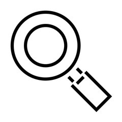 magnifying glass icon, line style