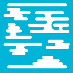 Obraz premium illustration vector : set of Modern rounded shape clouds background.