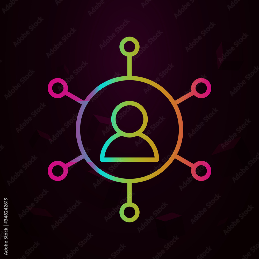 Poster user, man, communication nolan icon simple thin line, outline vector of business icons for ui and ux
