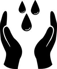 Water donation charity vector icon