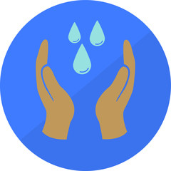Water donation charity vector icon