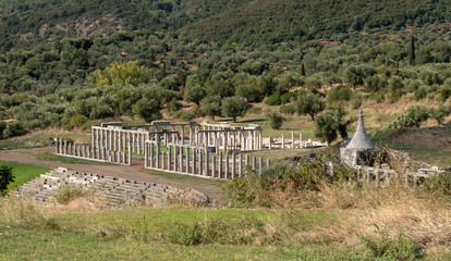 ruins in Ancient city of Messina, Messinia, Peloponnes, Greece.