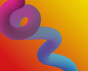 Vibrant colored and waved with flow background vector design