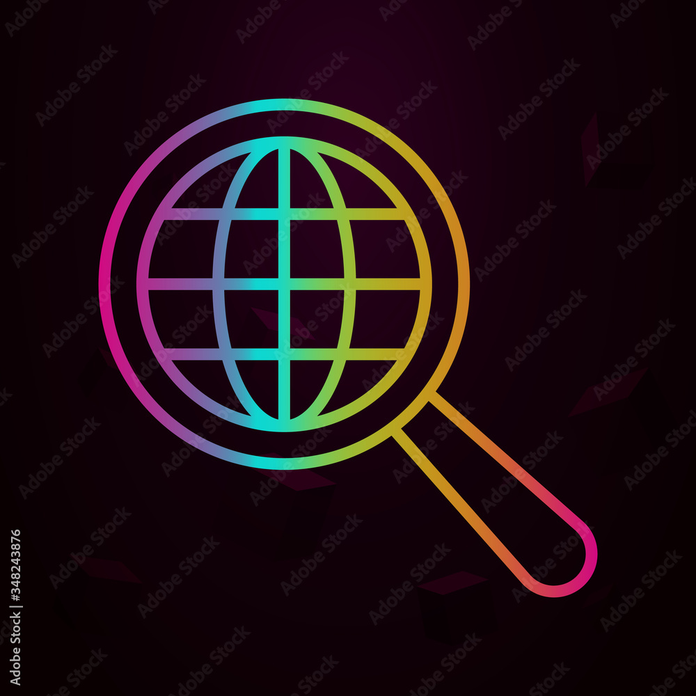 Aufkleber magnifier, global nolan icon simple thin line, outline vector of business icons for ui and ux, websi