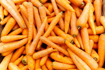 carrot vegetables background, local produce market.