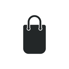 Single icon of a shopping bag isolated on white background