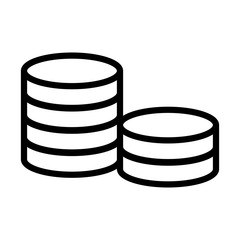 shopping online concept, data servers icon, line style