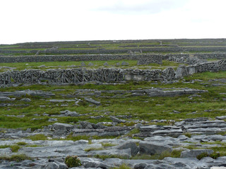 A view over the karst landscape on Inishmore, the largest of the Aran Islands. Ireland.