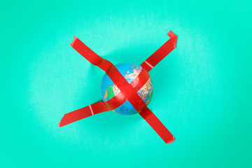 taped planet earth