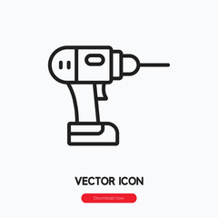 drill icon vector sign symbol