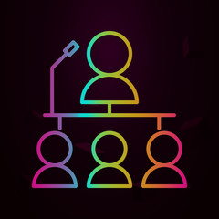 leader, team, conference nolan icon Simple thin line, outline vector of Business icons for ui and ux, website or mobile application