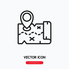 Obraz premium map icon vector sign symbol