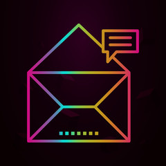 envelope, comment, mail nolan icon Simple thin line, outline vector of Business icons for ui and ux, website or mobile application