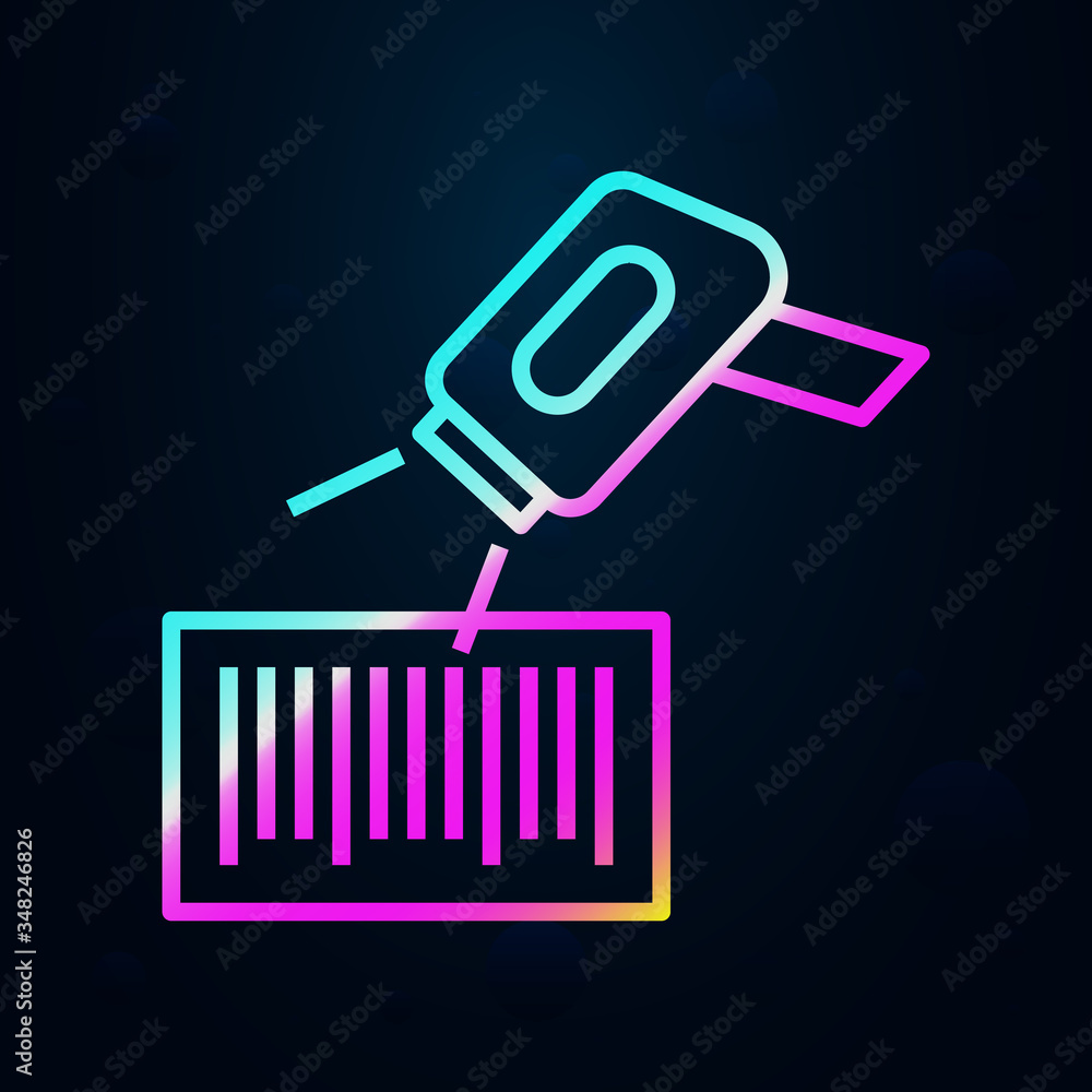 Aufkleber bar code scanner, mall nolan icon. simple thin line, outline vector of mall icons for ui and ux, web