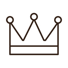 king crown decoration celebration line style icon