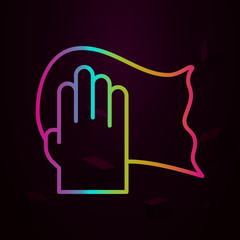 Arm handkerchief carwash nolan icon Simple thin line, outline vector of Car wash icons for ui and ux, website or mobile application