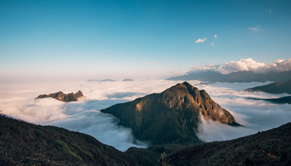 sunset over the mountains