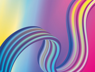 Vibrant colored and waved with flow background vector design