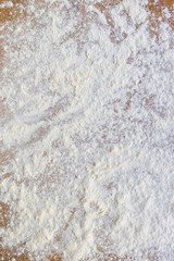 background with flour on the table