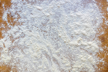 background with flour on the table