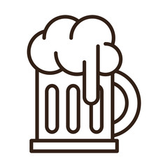 beer glass foam drink celebration line style icon