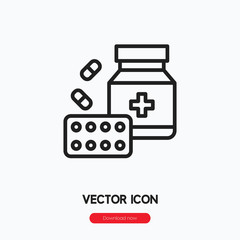 medicine icon vector sign symbol