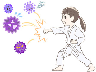 空手教室で免疫力アップして病気を撃退