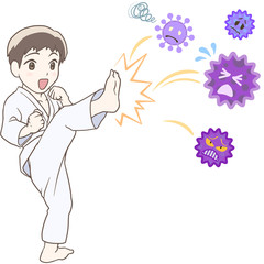 空手教室で免疫力アップして病気を撃退