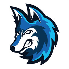 Head Wolf Logo Design Vector Illustration
