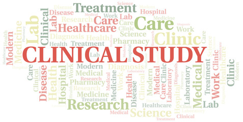 Clinical Study word cloud collage made with text only. - 348249871