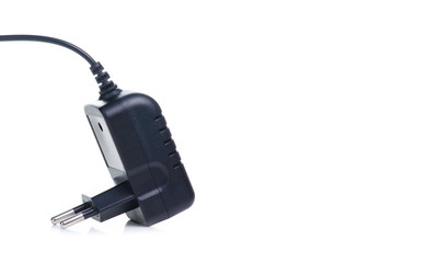 Power supply adapter on a white background isolation