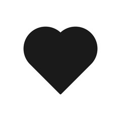 Black heart icon isolated on white background. Like symbol modern, simple, vector, icon for website design, mobile app, ui. Vector Illustration