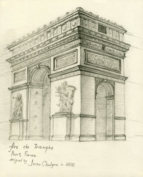 Sketch_Arc De Triomphe_Triumphal Arch_Paris