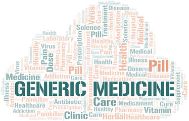 Generic Medicine word cloud collage made with text only.